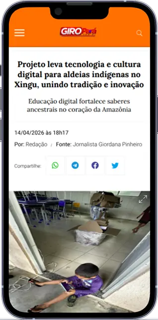 Matéria sobre a inauguração de sala maker em Simões